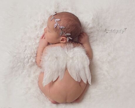 Newbornx Photography Props White Angel Wing Baby - Image 2